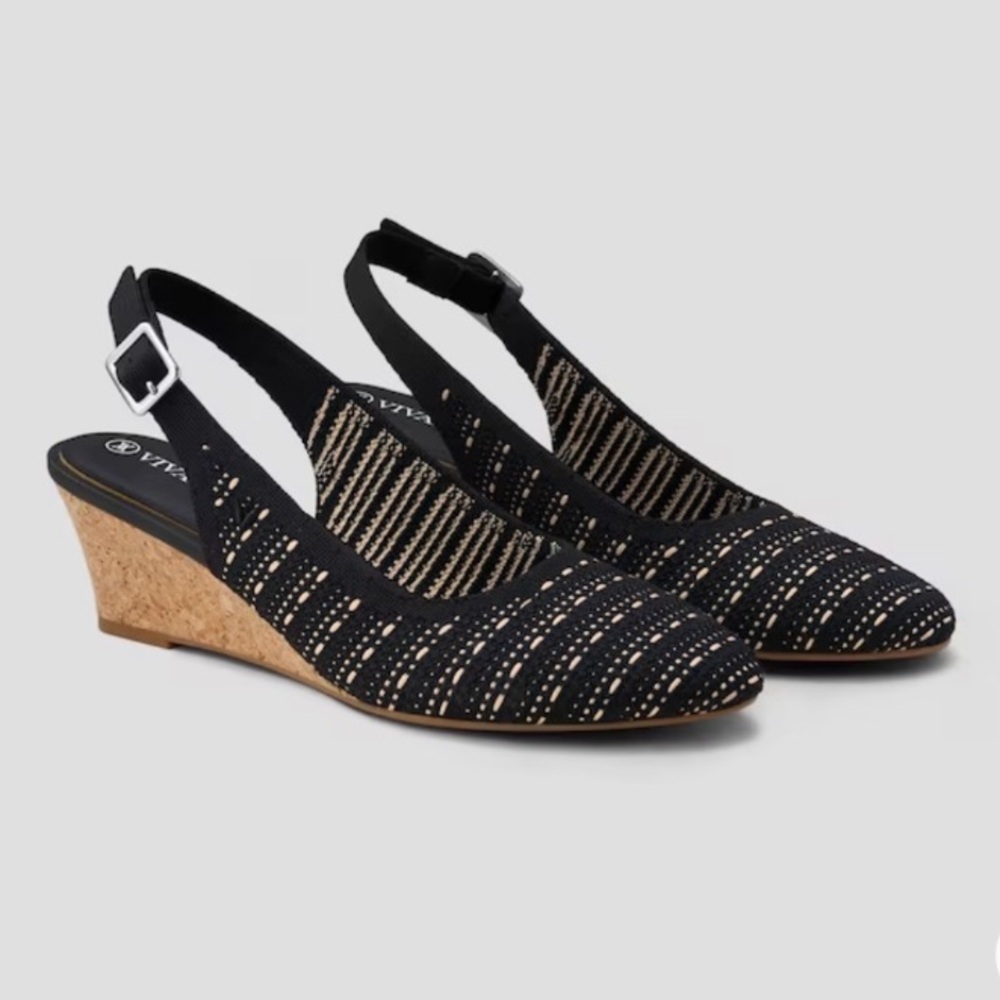 New VIVAIA Almond-Toe Slingback Wedge Heeled
Sandal (Tamia Slingback)